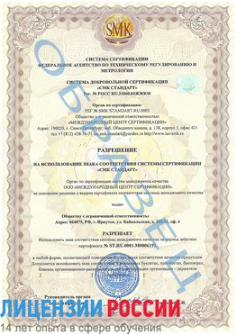 Образец разрешение Хороль Сертификат ISO 50001